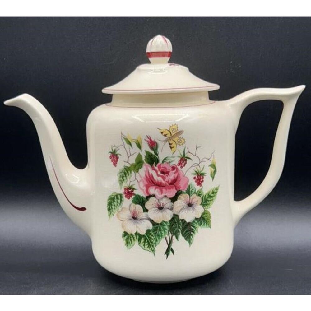 Vintage Edwin Knowles "Spring Glory" Coffee Pot - 1950s